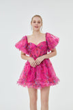 Ratala A Line Off The Shoulder Pretty Puff Sleeves Short Homecoming Dress